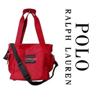 Ralph Lauren Polo Sport Vintage Red Boat Tote Travel Duffle Bag